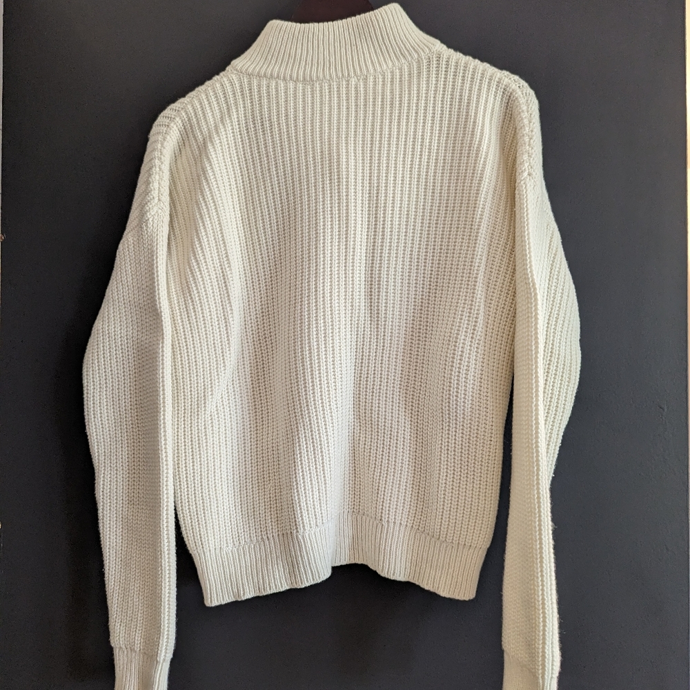 Sezane Cream V-Neck Sweater - Picture 4 of 6